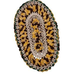 Retro Crocheted Trivet Kitchen Hot Pan Protector Boho Trivet Set